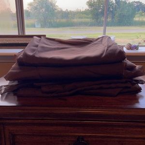 12 sheer brown curtains